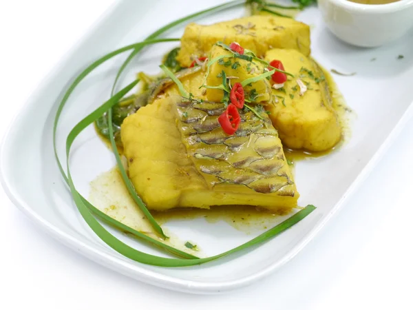 Thailand food, fried fish and curry. — Stock Photo, Image