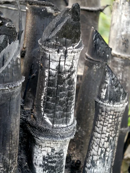 Bambuskohle zur Herstellung von Tinten. — Stockfoto