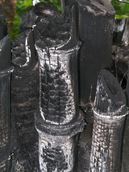 Bamboo charcoal for making inks. — Stock Photo, Image