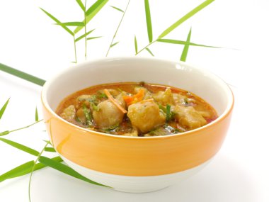 Balık top, gıda Tay kırmızı köri.