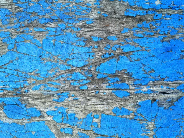 Tableros de madera viejos con fondo de pintura azul — Foto de Stock