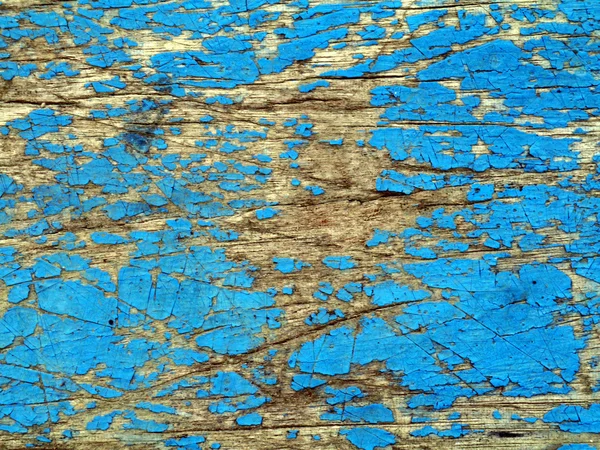 Tableros de madera viejos con fondo de pintura azul — Foto de Stock