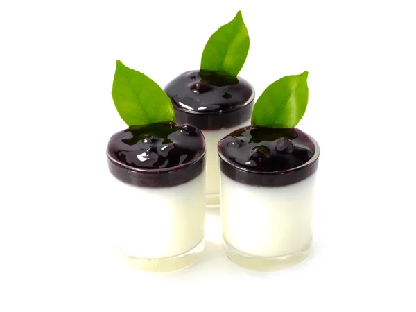 Agar dessert with Blueberries — Stock Photo, Image