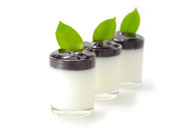 Agar dessert with Blueberries — Stock Photo, Image