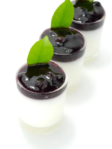 Agar dessert with Blueberries — Stock Photo, Image