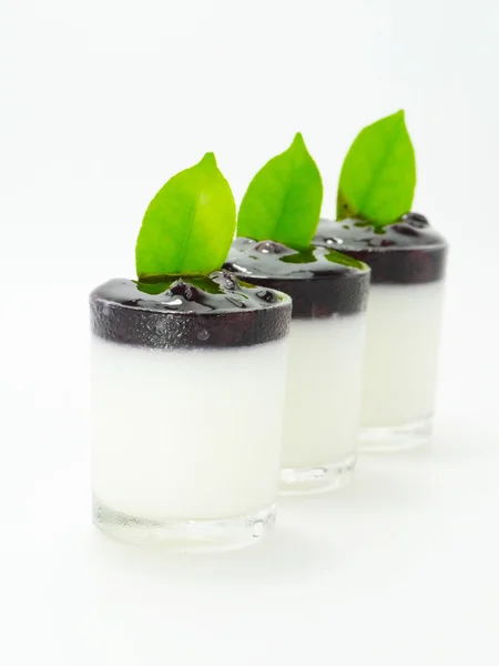 Agar dessert with Blueberries — Stock Photo, Image