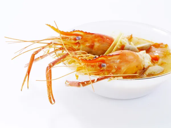 Thai Food Tom Yum Goong, Sopa de lagosta . — Fotografia de Stock