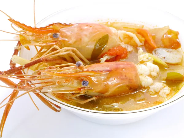 Thai Food Tom Yum Goong, Zuppa di aragoste . — Foto Stock