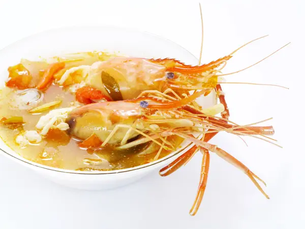 Thai Food Tom Yum Goong, Zuppa di aragoste . — Foto Stock