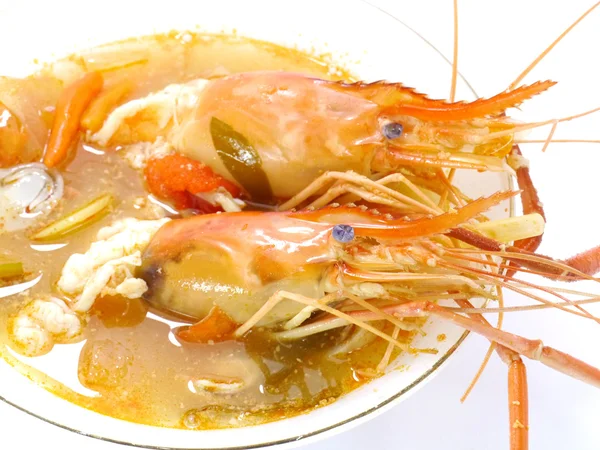 Thai Food Tom Yum Goong, Sopa de lagosta . — Fotografia de Stock