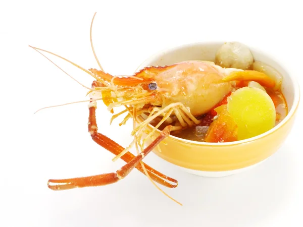 Thai Food Tom Yum Goong, Zuppa di aragoste . — Foto Stock