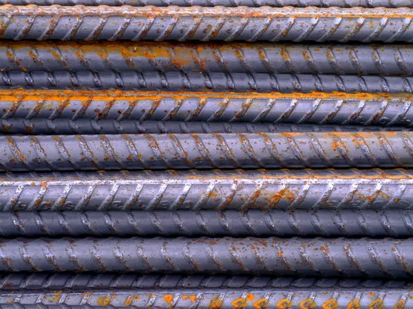 Ocelové tyče pro stavbu. — Stock fotografie