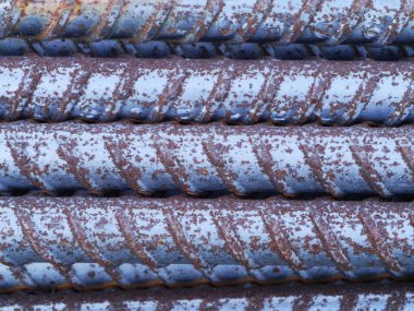 İnşaat için çelik çubuklar.