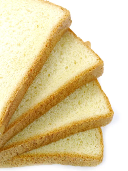 Miel de pan en rodajas aislada sobre fondo blanco — Foto de Stock