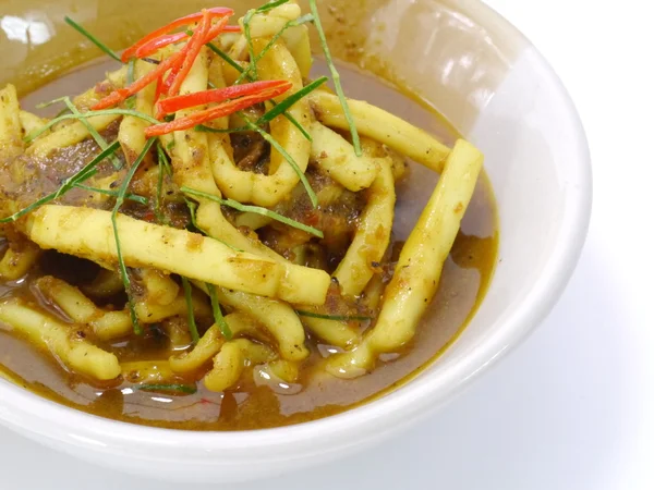 Calamari fritti al curry. Cibo tailandese . — Foto Stock