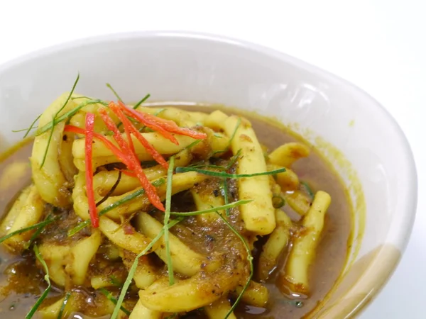 튀긴된 오징어 카레. 태국 음식. — 스톡 사진