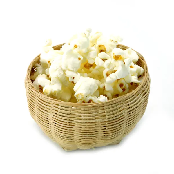 Popcorn izolovaných na pozadí bzučení — Stock fotografie