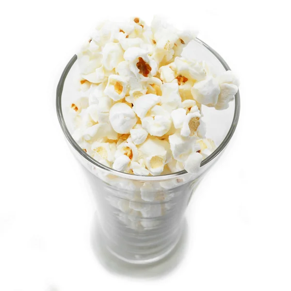 Popcorn isolated on a whine background — Stock Photo, Image