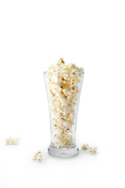 Popcorn isolated on a whine background — Stock Photo, Image