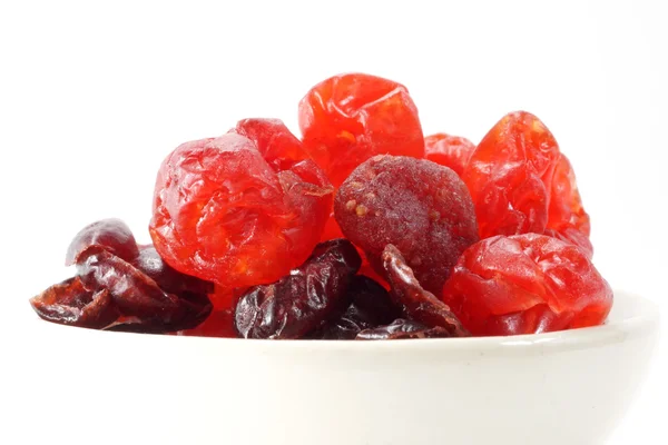 Dried mixed berries on isolate white background. — Stock Photo, Image