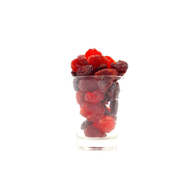 Dried mixed berries on isolate white background. — Stock Photo, Image