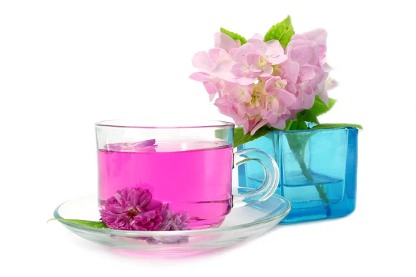 Refreshing herbal tea roses. — Stock Photo, Image