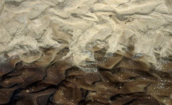 Sabbia nera, acque reflue del settore. Riscaldamento globale . — Foto Stock