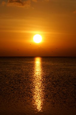 Gölde güzel bir gün batımı