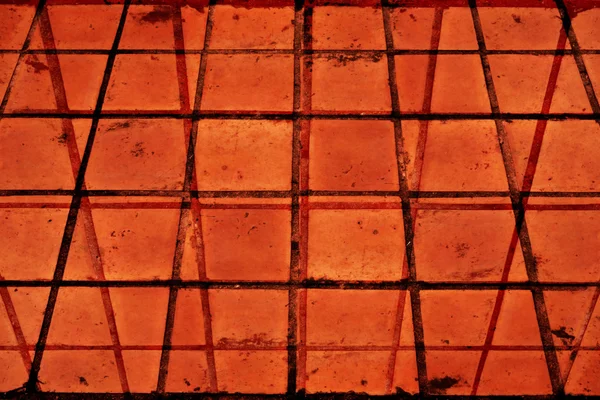 Detail van terra cotta tegelvloer — Stockfoto