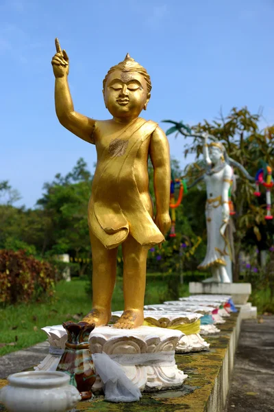 Opowieść o buddyjskiej rzeźby. — Zdjęcie stockowe