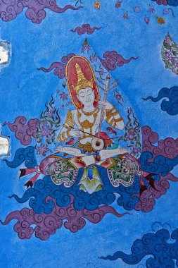 Tayland, Kuzey Tayland tapınak portre resim.