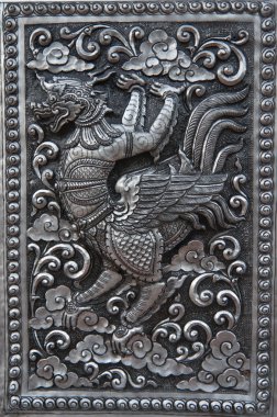 Gümüş bir Tay tapınak üzerinde sanat.