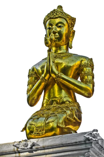 Goldener Buddha, alte thailändische Tempel im Norden — Stockfoto