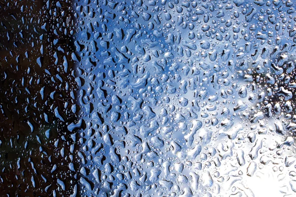 Wassertropfen auf Glas. — Stockfoto