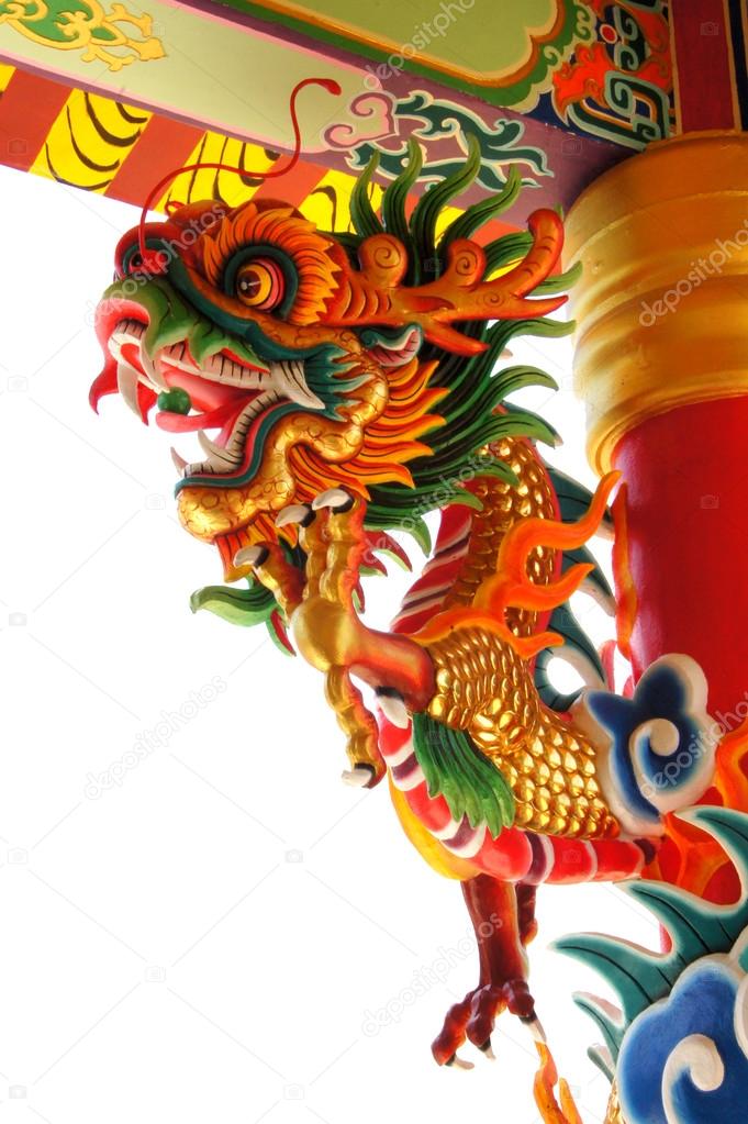 Chinese style dragon statue at San Jao Mae Guan Yim (Guan Yim temple)