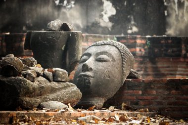 Head of Sandstone Buddha clipart