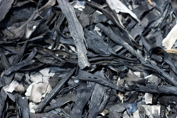 Charcoal from bamboo leaves, To make Chinese ink. — Stock Photo, Image