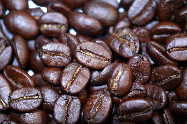 Primo piano dei chicchi di caffè tostati — Foto Stock