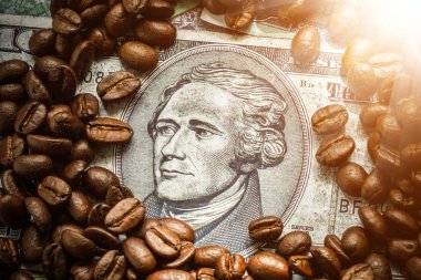 Kavrulmuş kahve çekirdeği.