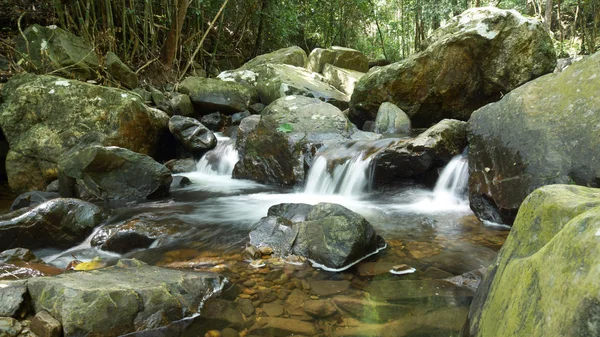 Small waterfall in forest. — Stock Photo, Image