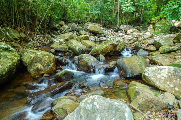 Small waterfall in forest. — Stock Photo, Image