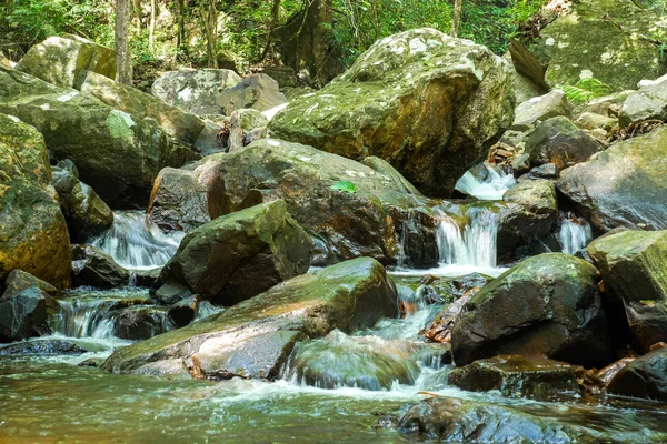 Small waterfall in forest. — Stock Photo, Image