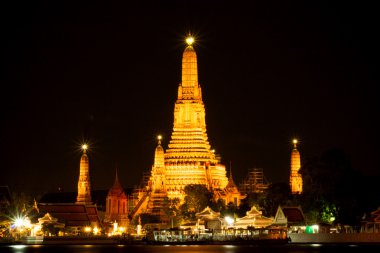 Wat Arun at night. The famous attractions of Thailand. Thailand'