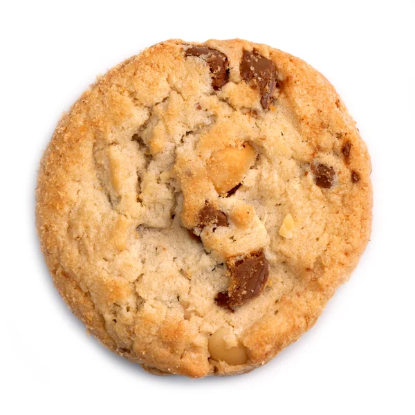 Milk chocolate macadamia, Chocolate chunk crispy cookies. — Stock Photo, Image