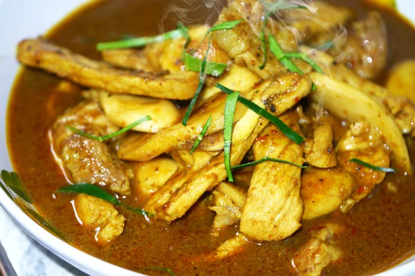 Eringii Mushroom curry with pork — Stock Photo, Image