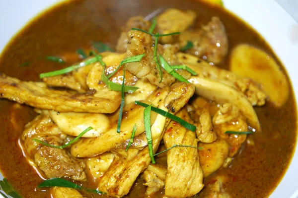 Eringii Mushroom curry with pork — Stock Photo, Image