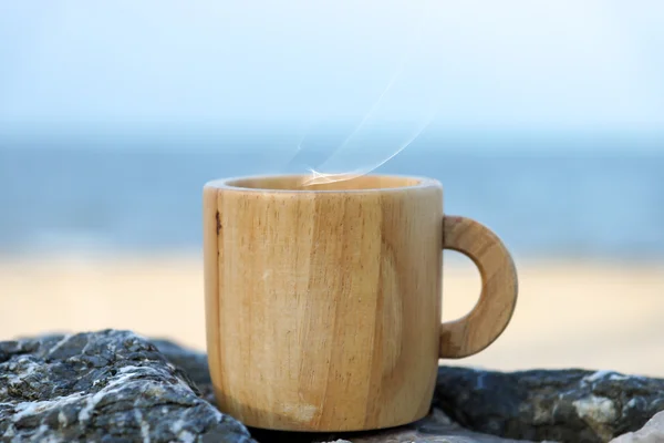 Coffee on the beach. — Stock Photo, Image