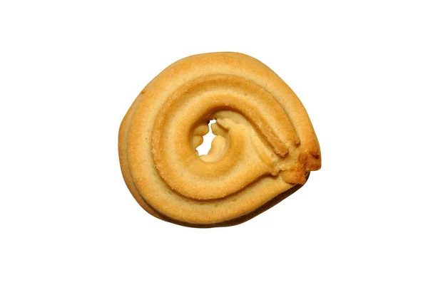 Närbild Cookies Isolera Vit Bakgrund Med Klippning Väg — Stockfoto