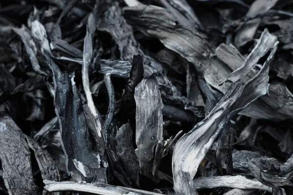 Charcoal from bamboo leaves, To make Chinese ink. — Stock Photo, Image