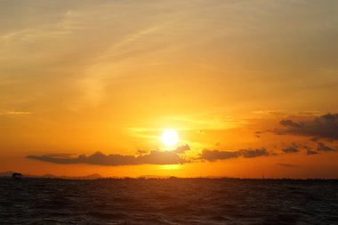 günbatımı gökyüzü, Tayland.